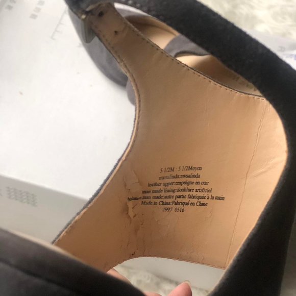 Nine West Grey Suede Kitten Heels - Picture 5 of 7